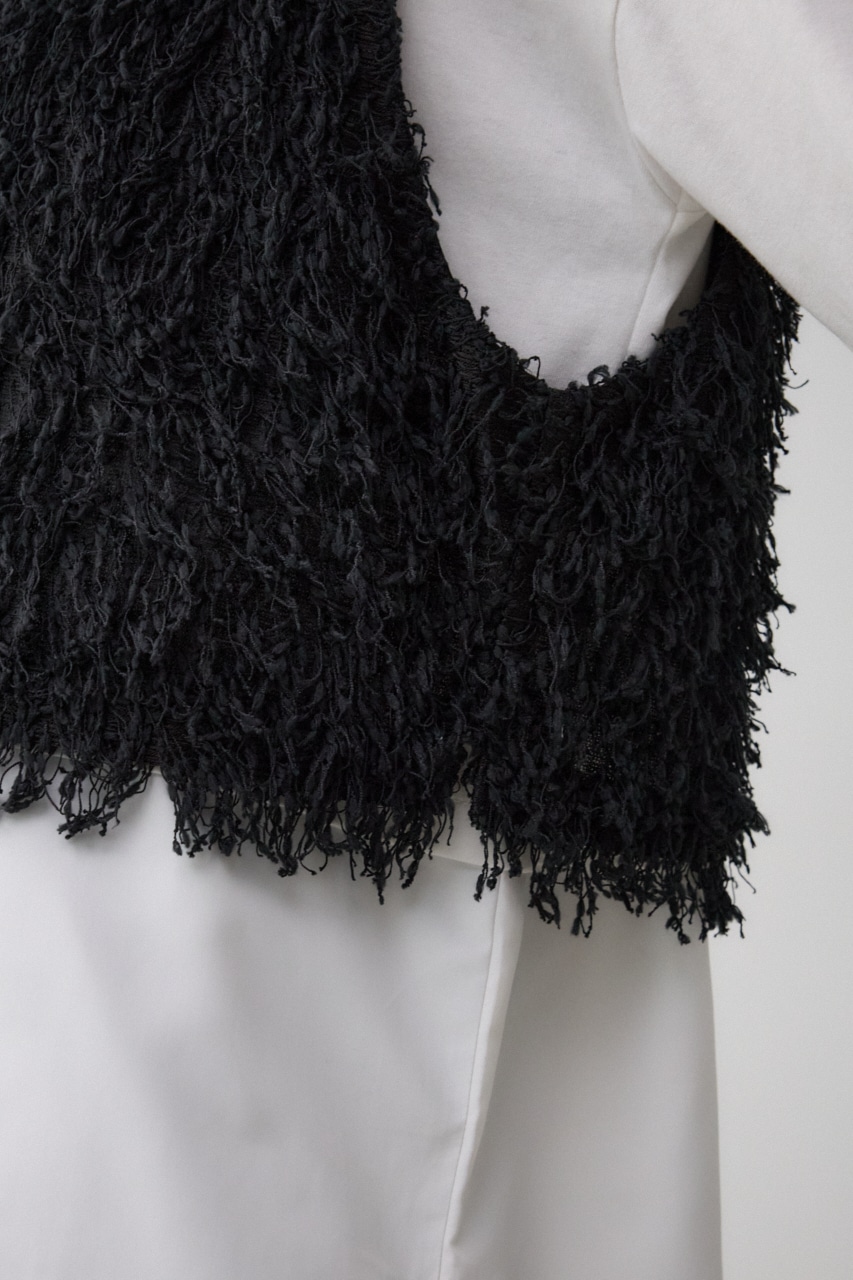 フェザーVネックベスト BLK FREE