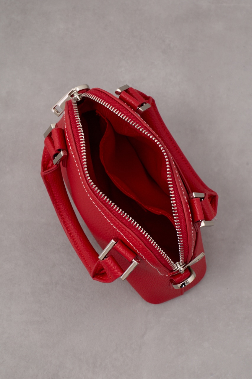 ダブルジッパーミニバッグ RED FREE