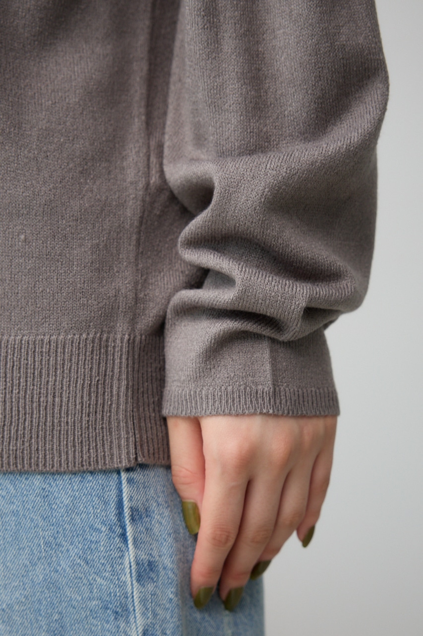 ヌーディー2WAYVネックニットトップス GRY M