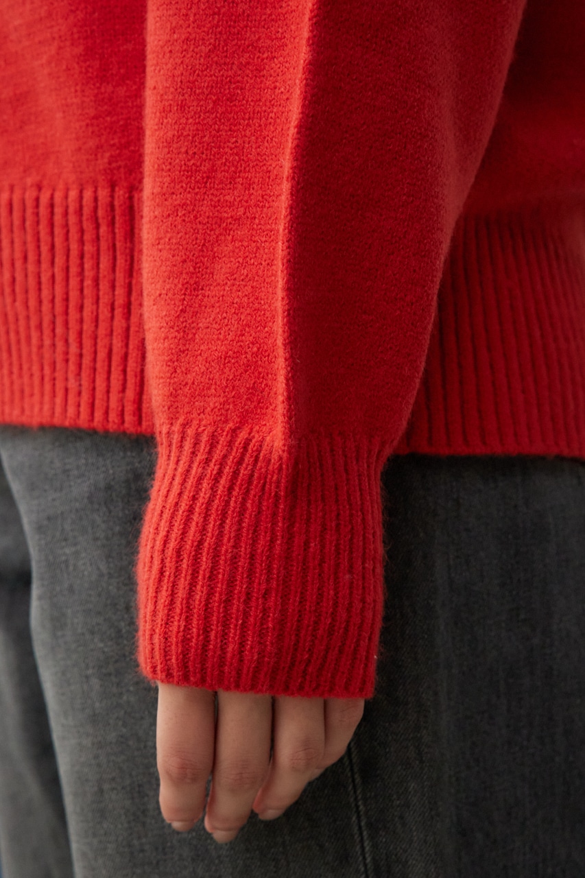 Vネックアソートカラーニットプルオーバー D/ORG FREE