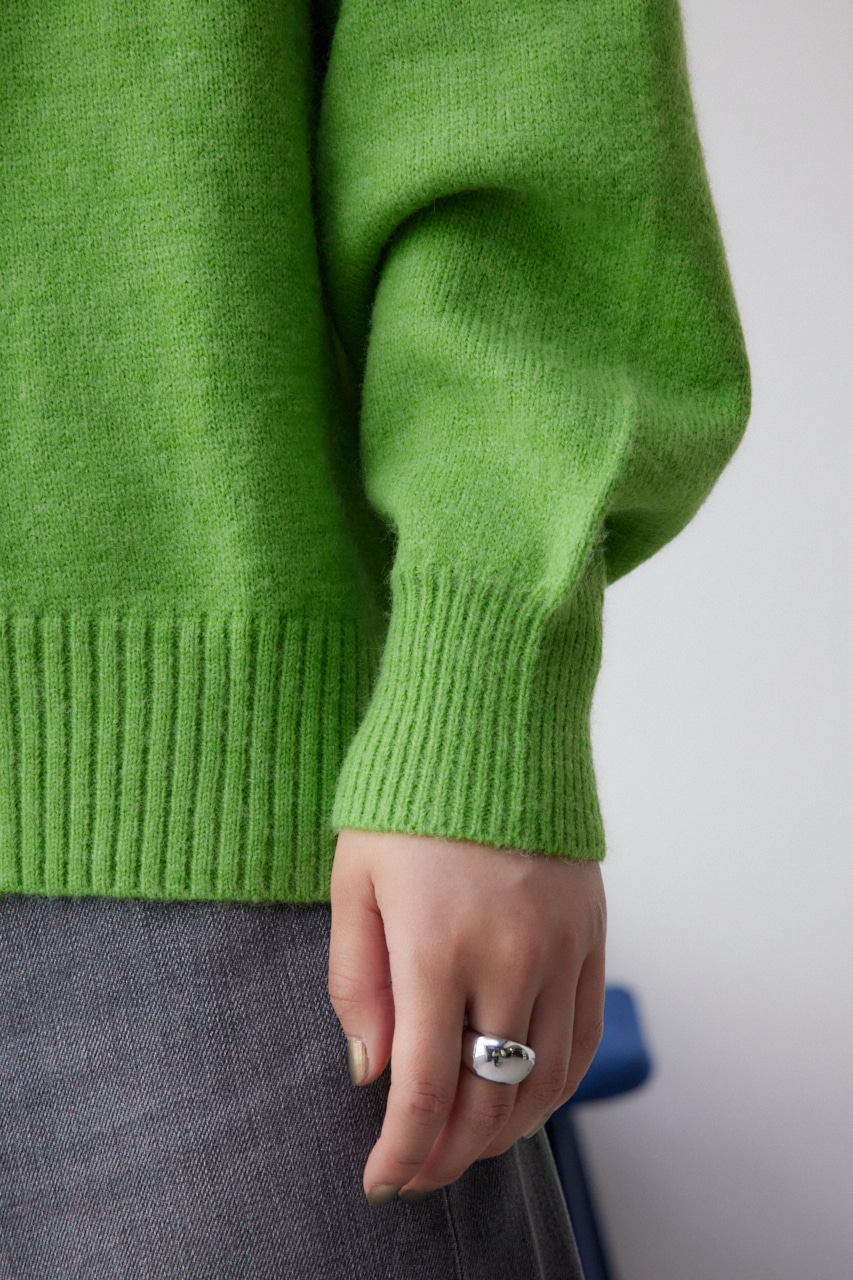 Vネックアソートカラーニットプルオーバー GRN FREE