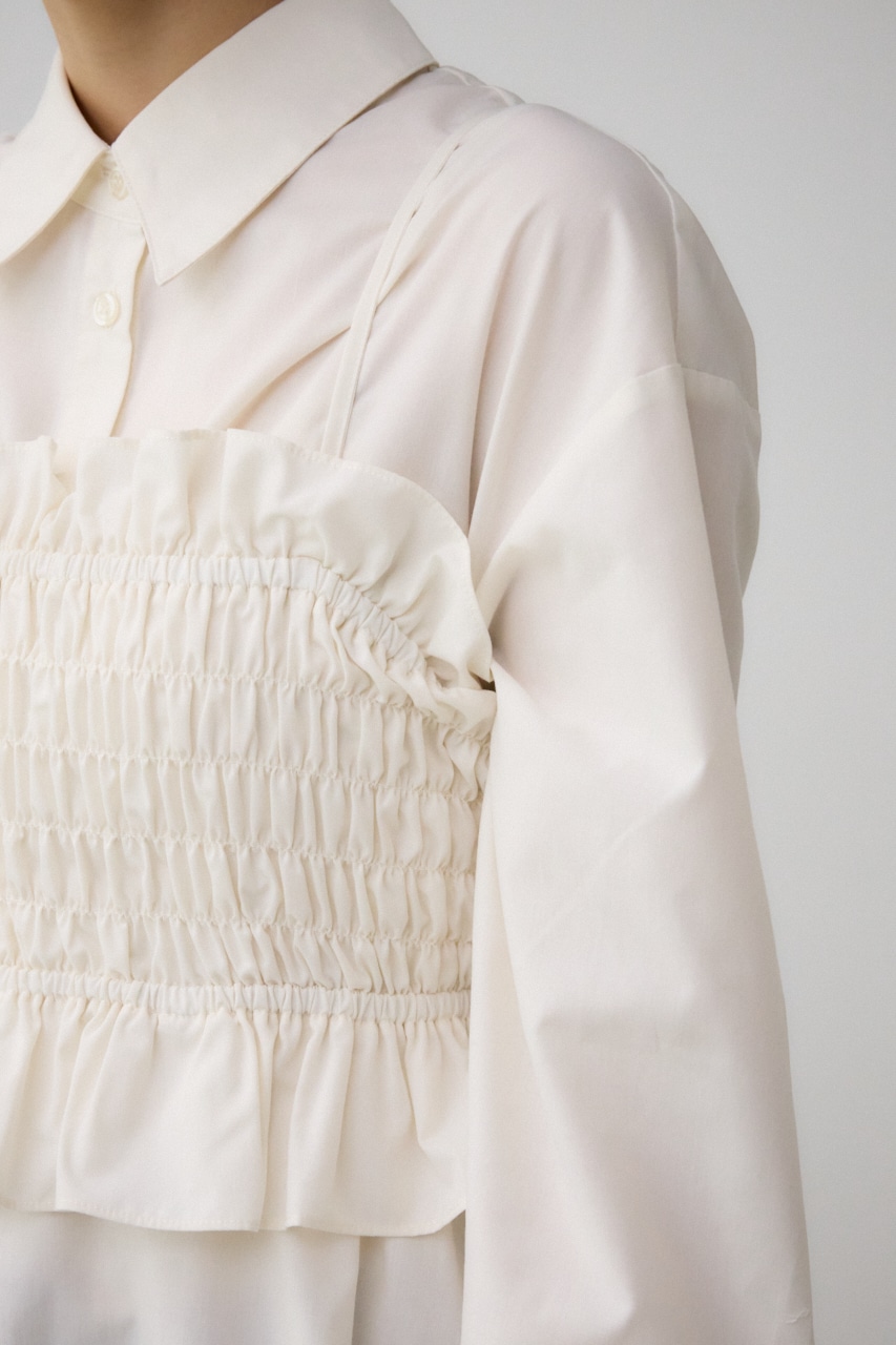 ビスチェ付きオーバーシャツ IVOY FREE