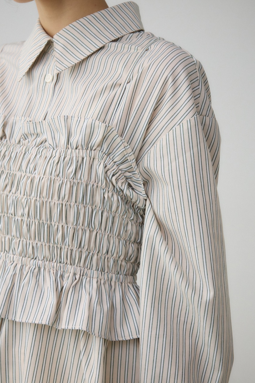 ビスチェ付きオーバーシャツ Stripe FREE