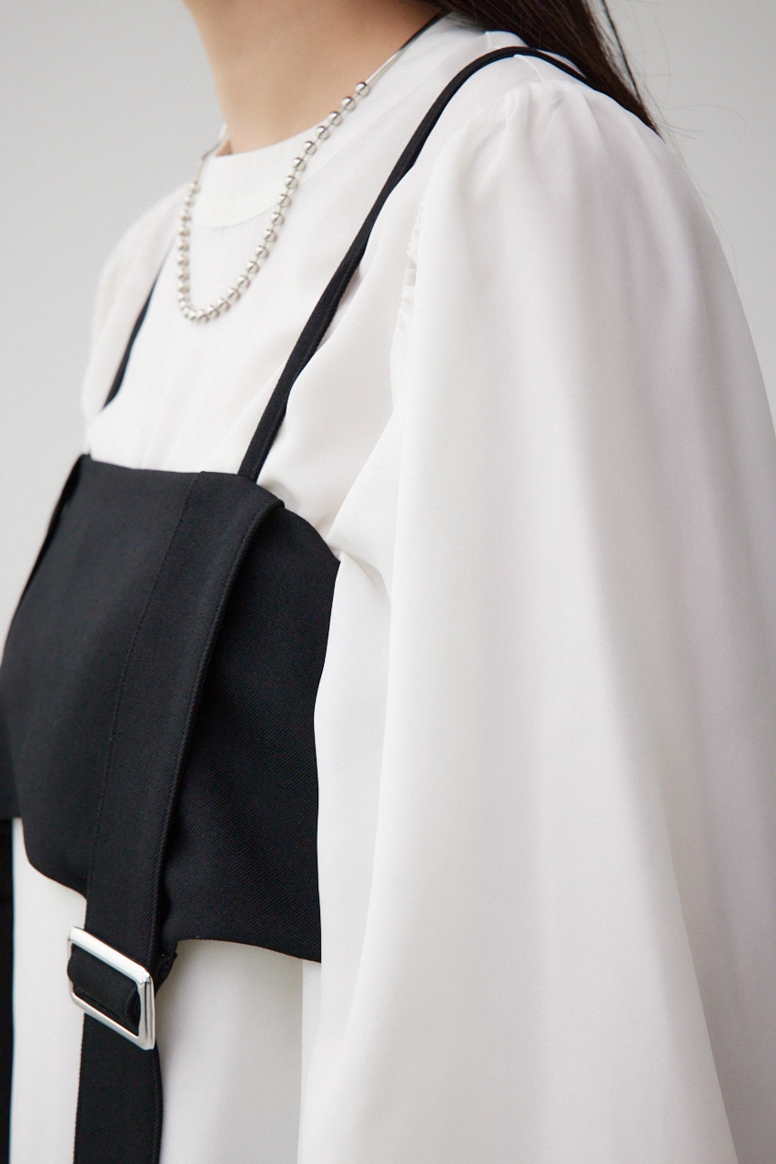 ガータービスチェレイヤードトップス BLK FREE