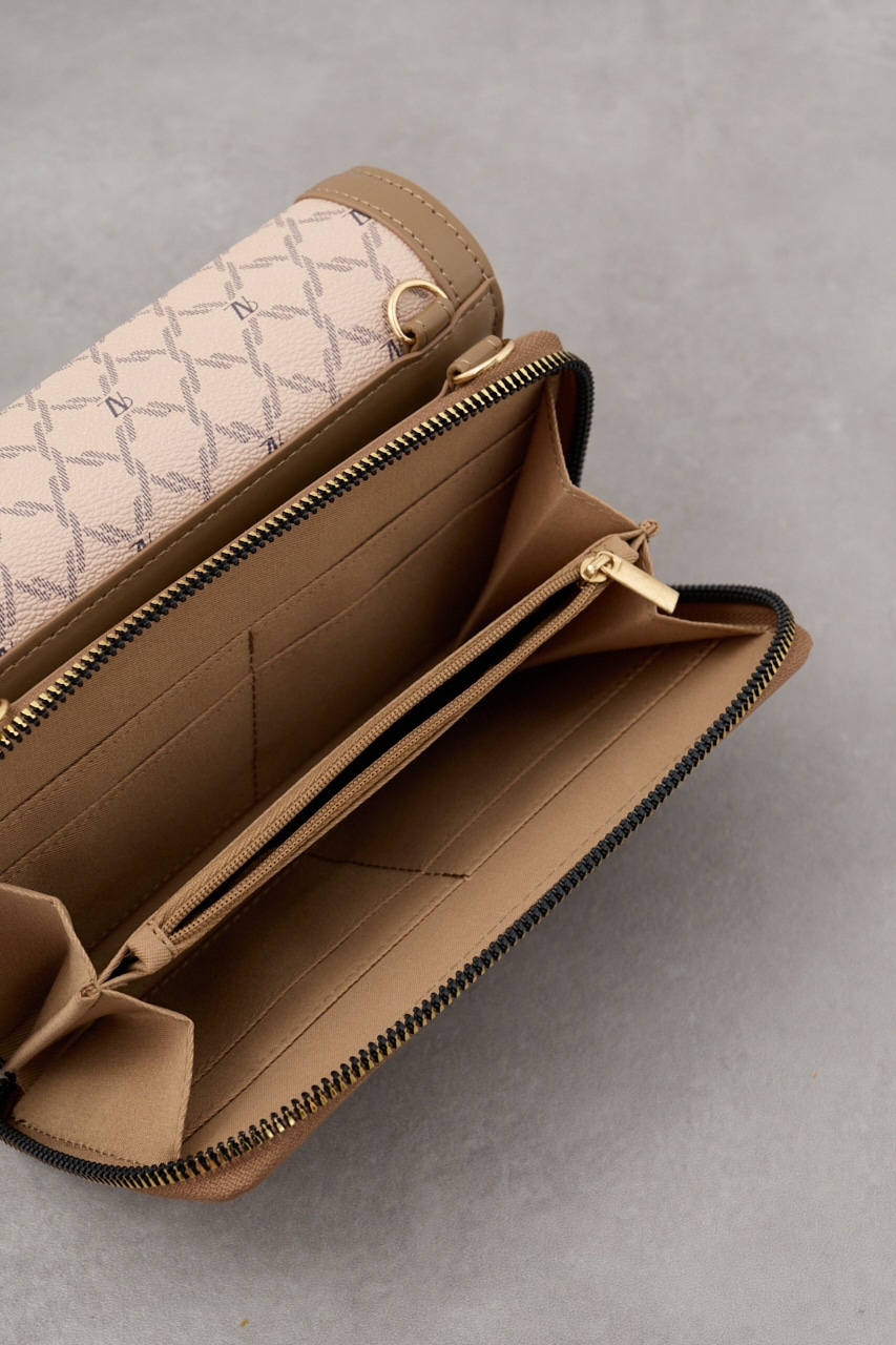 モノグラムパターンウォレットバッグ 柄BEG FREE