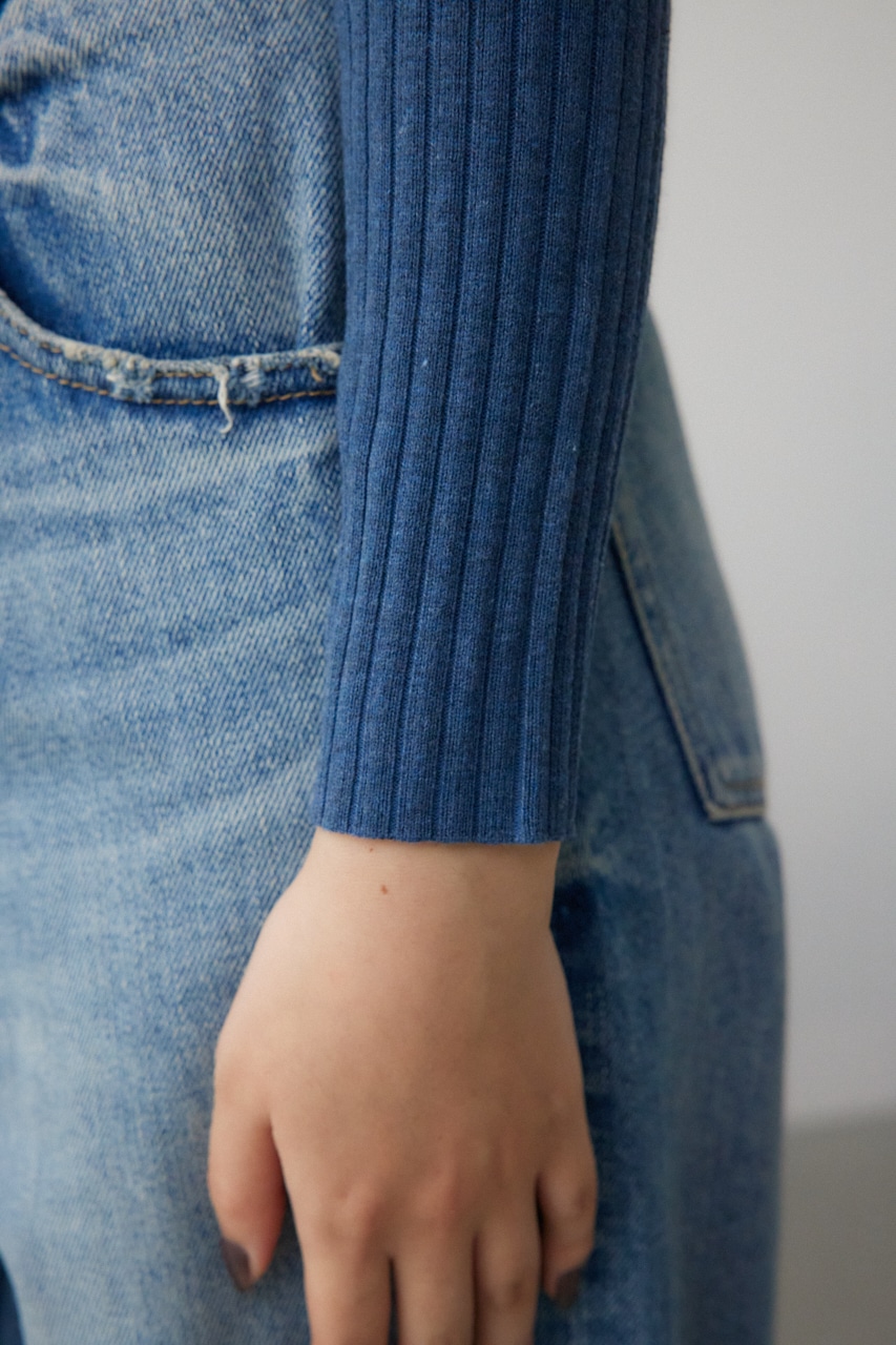 Wジップロングスリーブプルオーバー BLU FREE