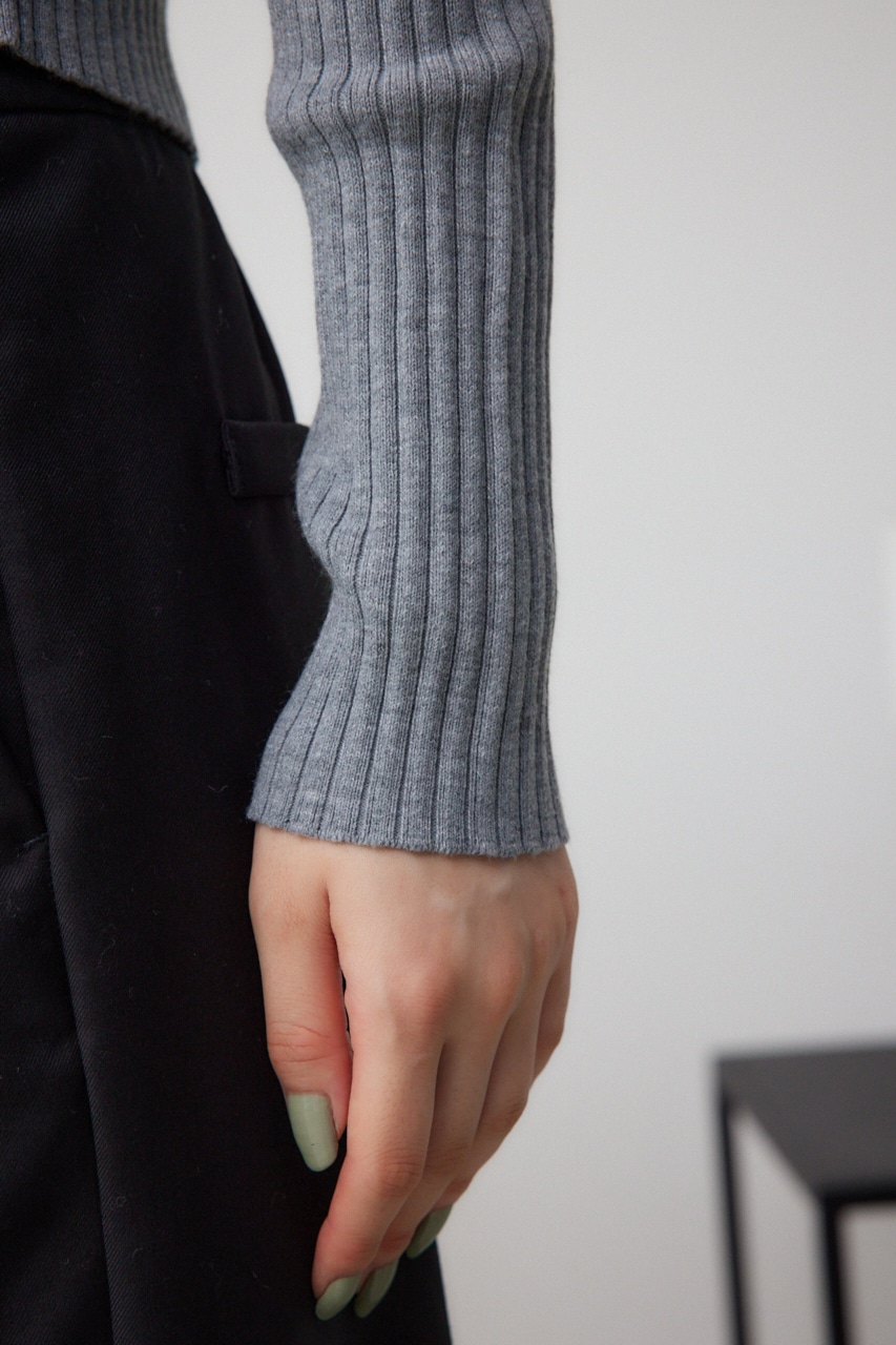 Wジップロングスリーブプルオーバー GRY FREE