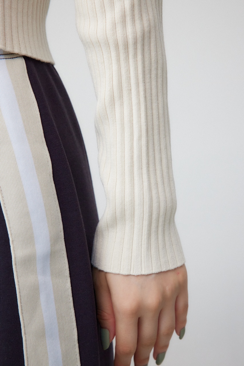 Wジップロングスリーブプルオーバー O/WHT FREE