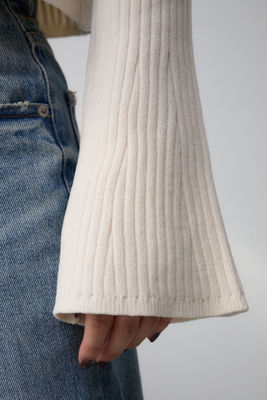 モールヤーンダブルジップカーディガン IVOY FREE