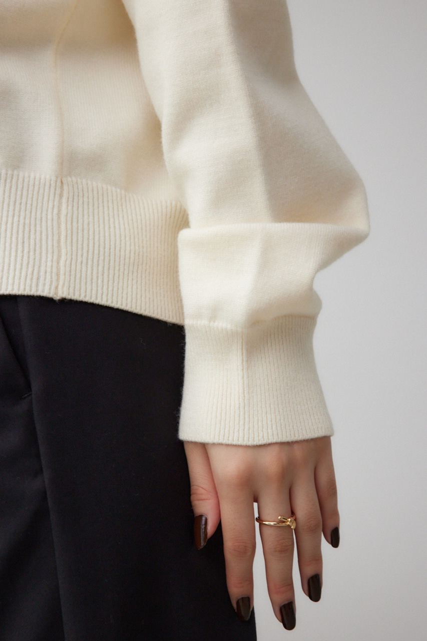 ショルダーデザインフリルニット IVOY FREE