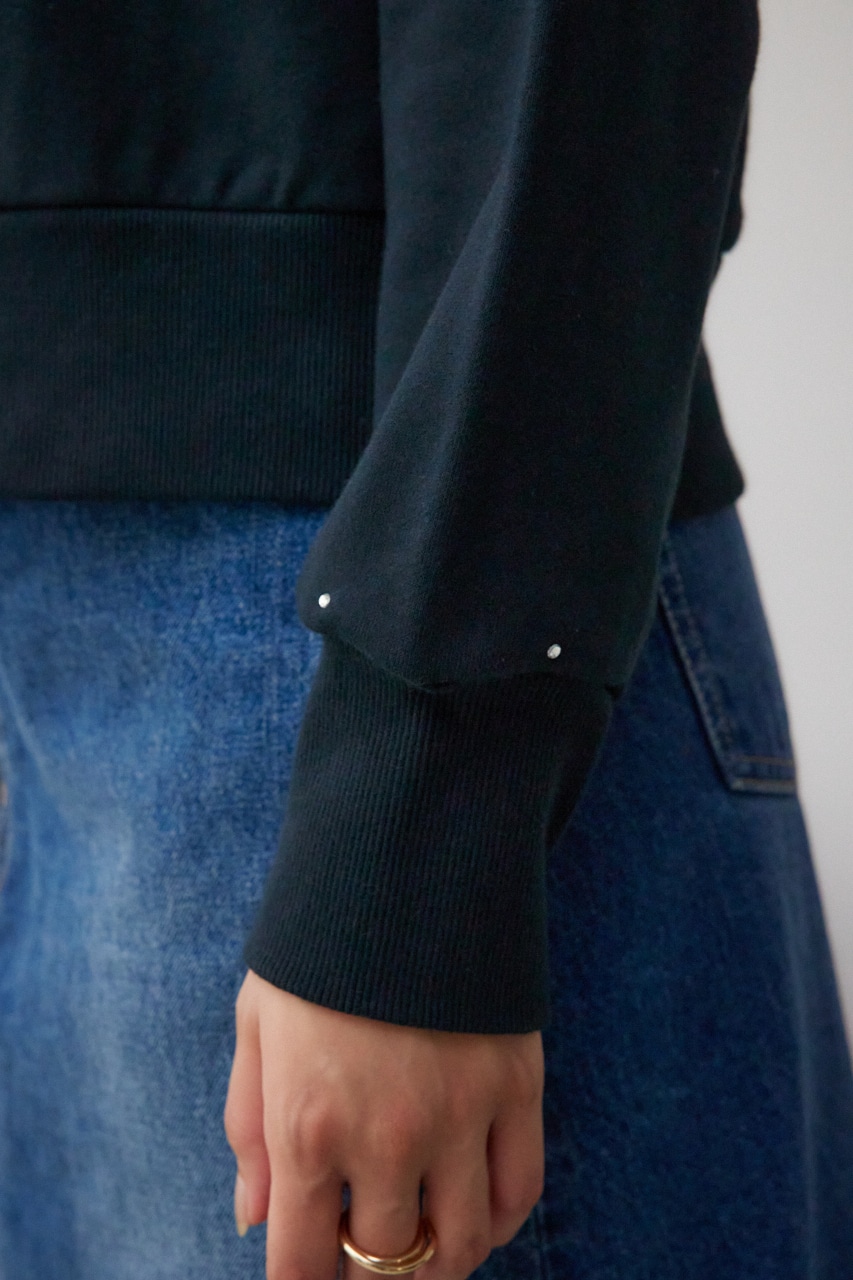 ラインストーンウラケトップス BLK FREE