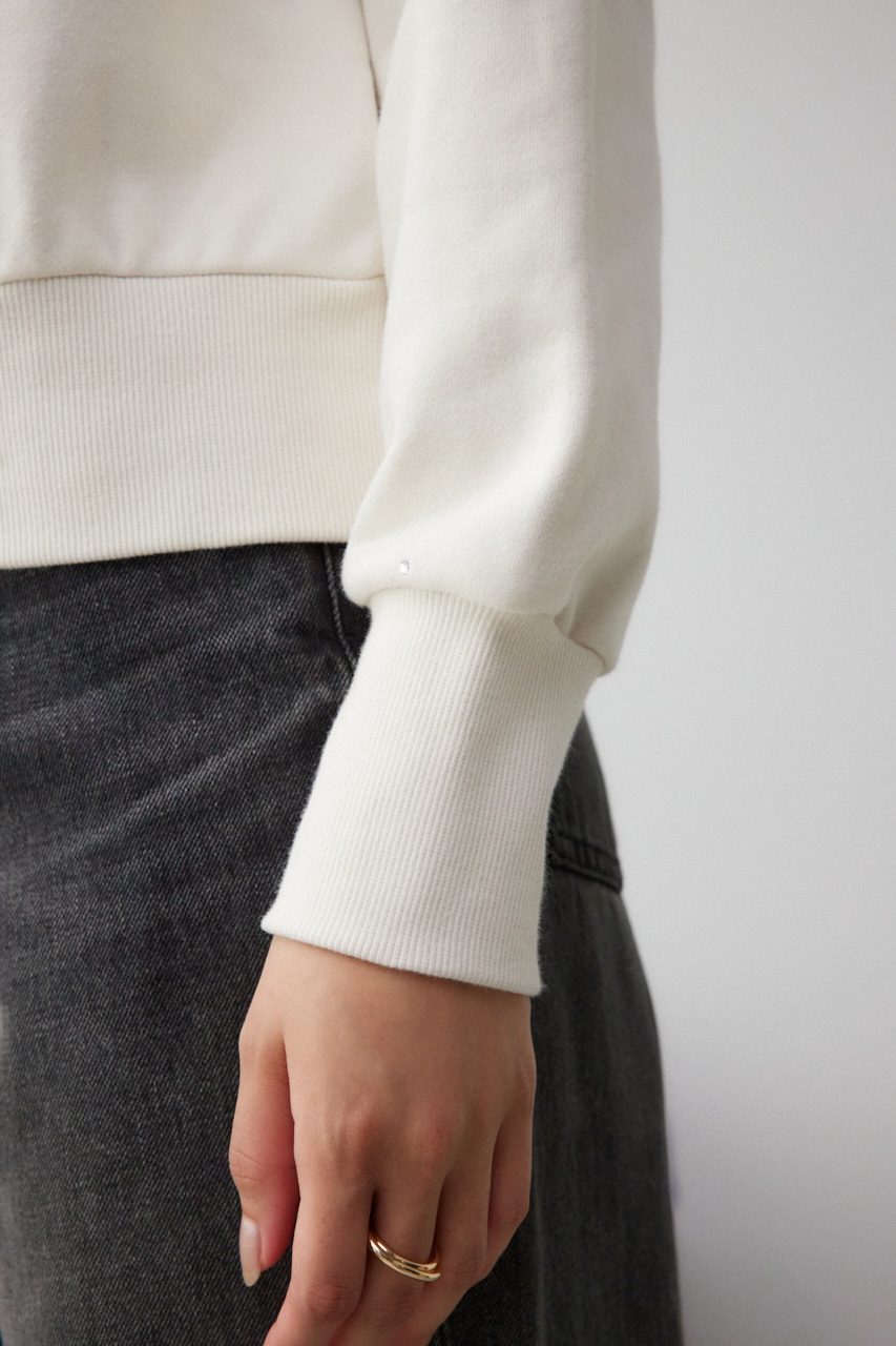 ラインストーンウラケトップス O/WHT FREE