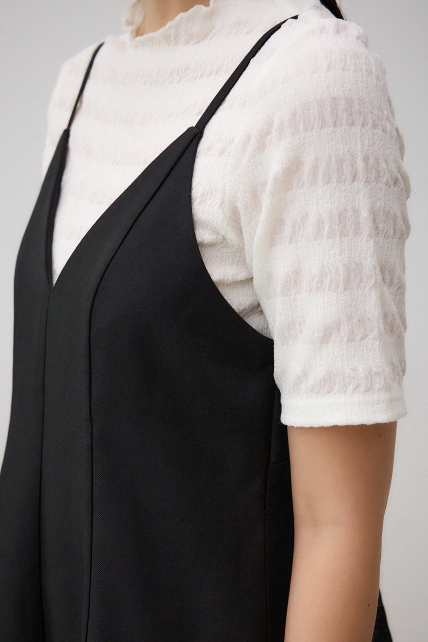 シアーインナーセットキャミソールワンピース BLK S