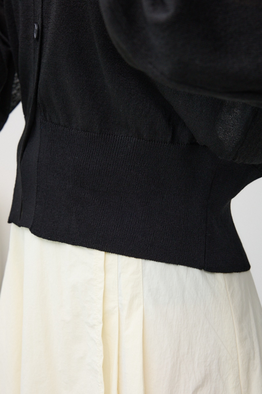 シアーニットカーディガン BLK FREE