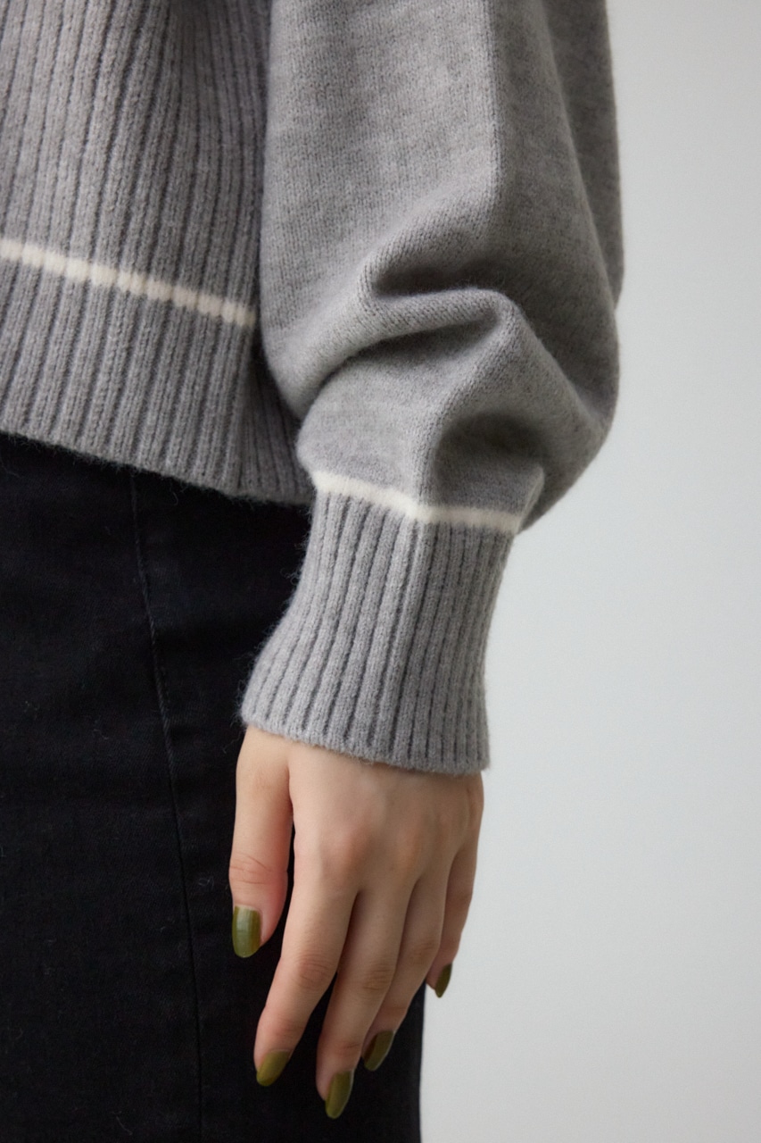 スウェットライクニットプルオーバー T.GRY FREE