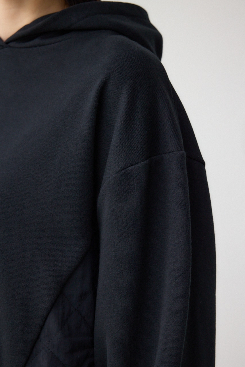 キルティングデザインフーディー BLK S
