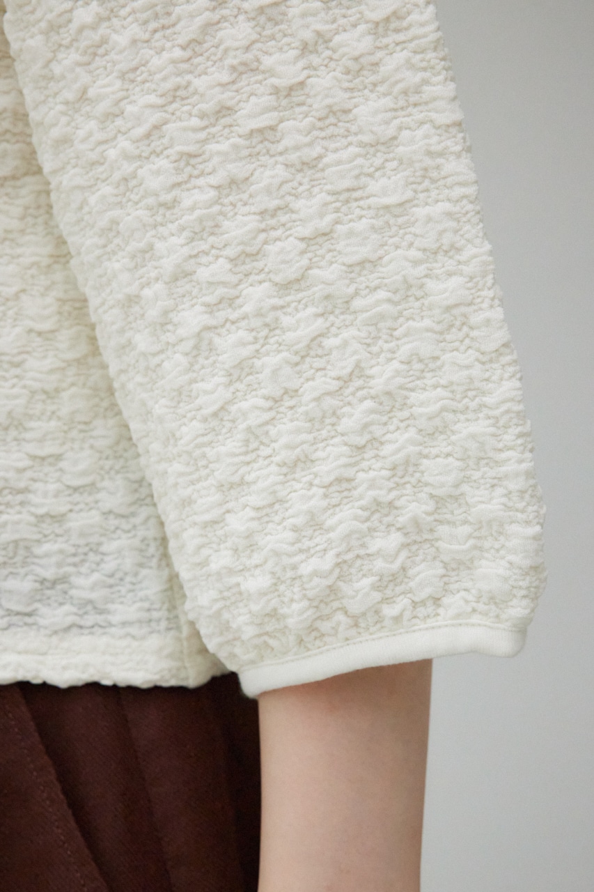 ポップコーンカットカーディガン O/WHT FREE