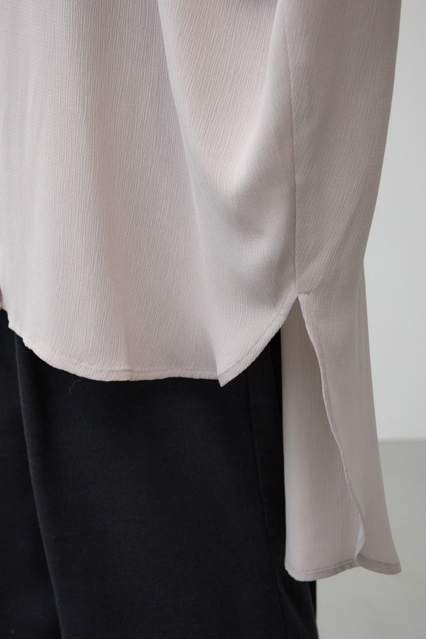 ポンチョ型楊柳シャツ GRY FREE