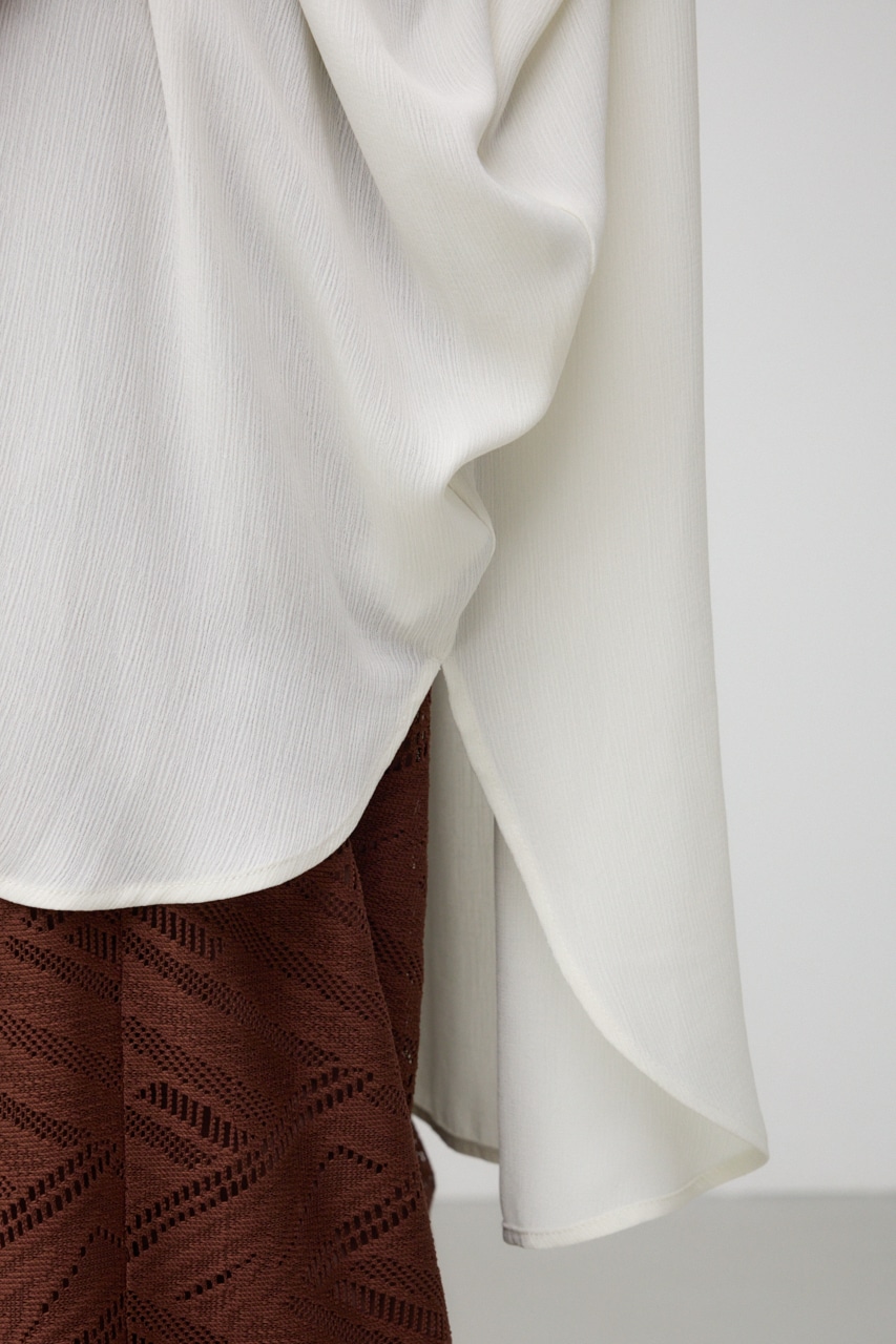 ポンチョ型楊柳シャツ IVOY FREE