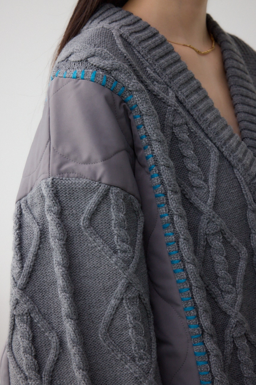 コンビネーションカーディガン GRY FREE