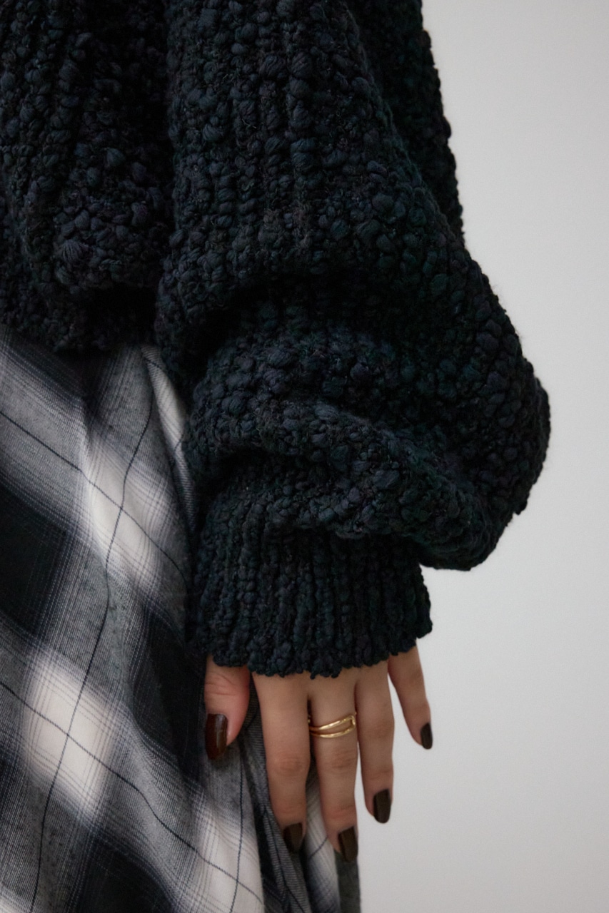 AZUL BY MOUSSY | ブークレクロップドニット (ニット ) |SHEL