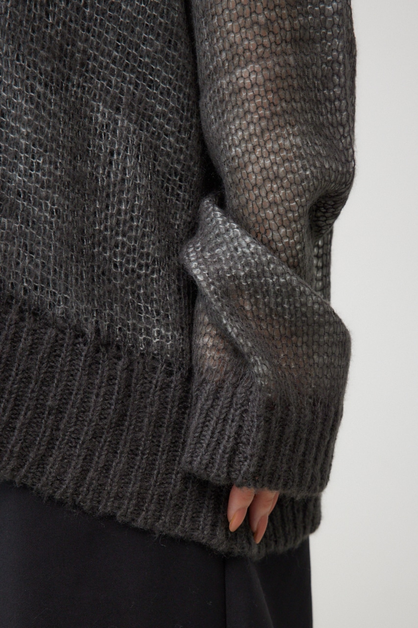 リバーシブルシアーニット GRY FREE