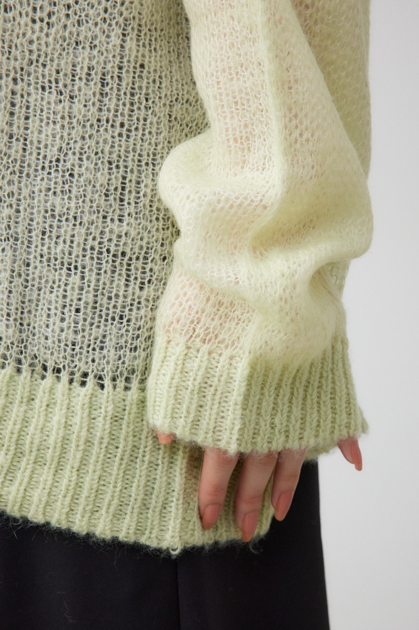 リバーシブルシアーニット LIME FREE