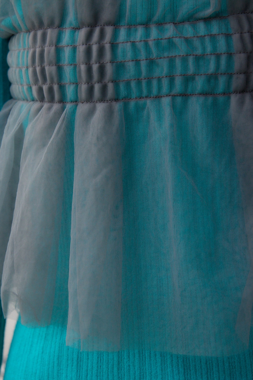 チュールビスチェドッキングニット D/BLU FREE