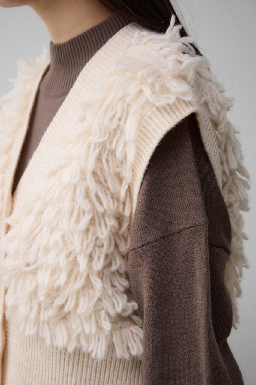 ループヤーンベストレイヤードセットニットワンピース L/BRN FREE