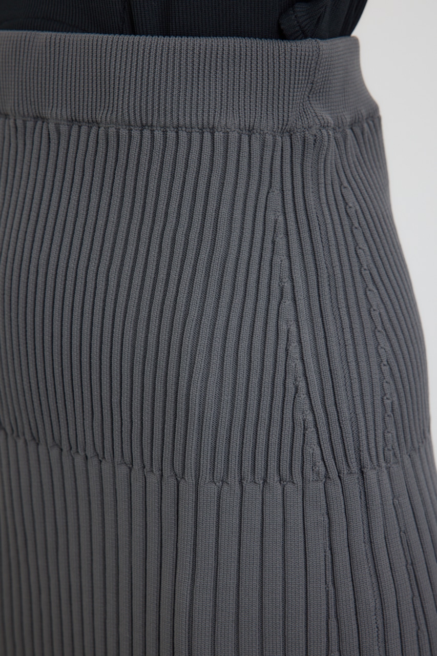 【PLUS】ドッキングキルティングマーメイドスカート GRY M