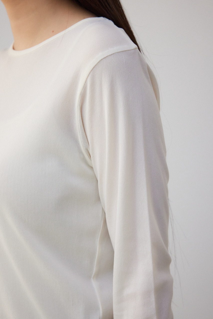 バックスリットシアーロングトップス IVOY FREE