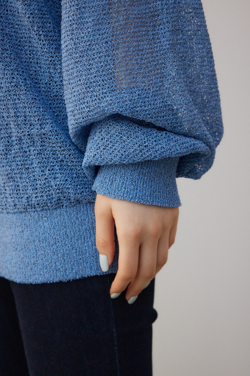 シアーグリッタールーズニット BLU FREE