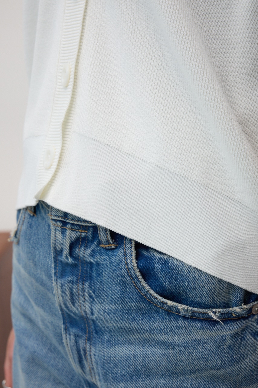 半袖ニットカーディガン IVOY S