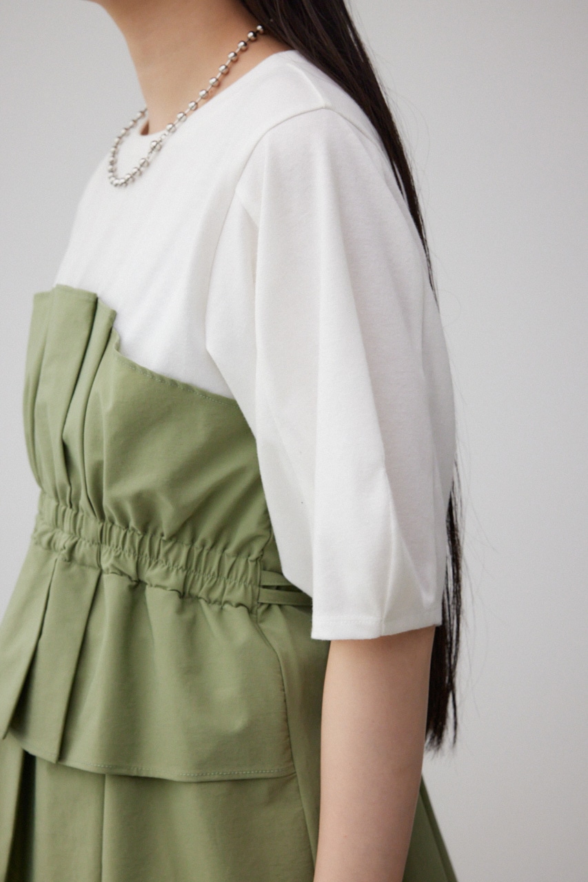 ビスチェレイヤードトップス 柄KHA M