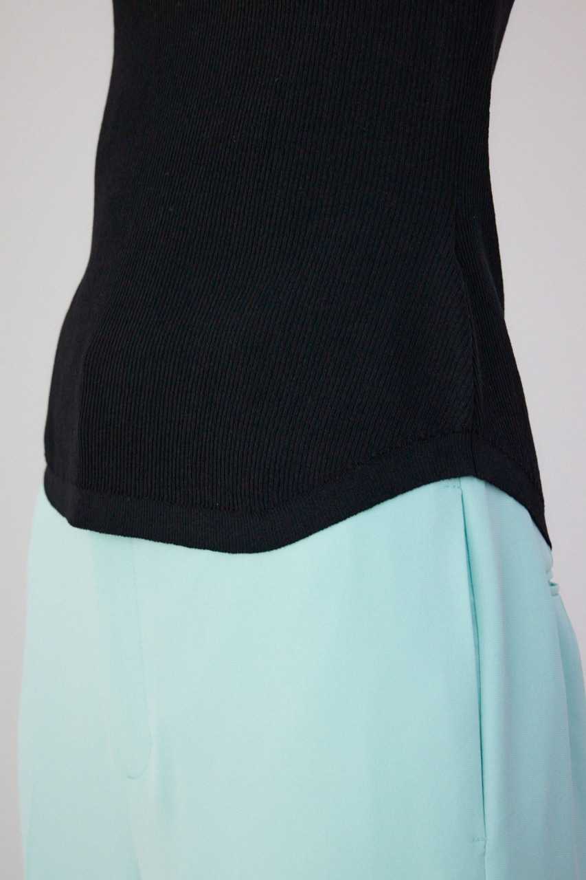 【PLUS】パッド付きニットタンク BLK FREE