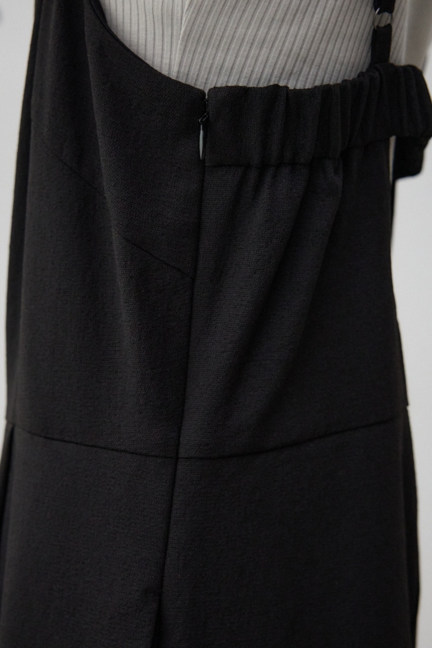 バックオープンサロペット BLK M