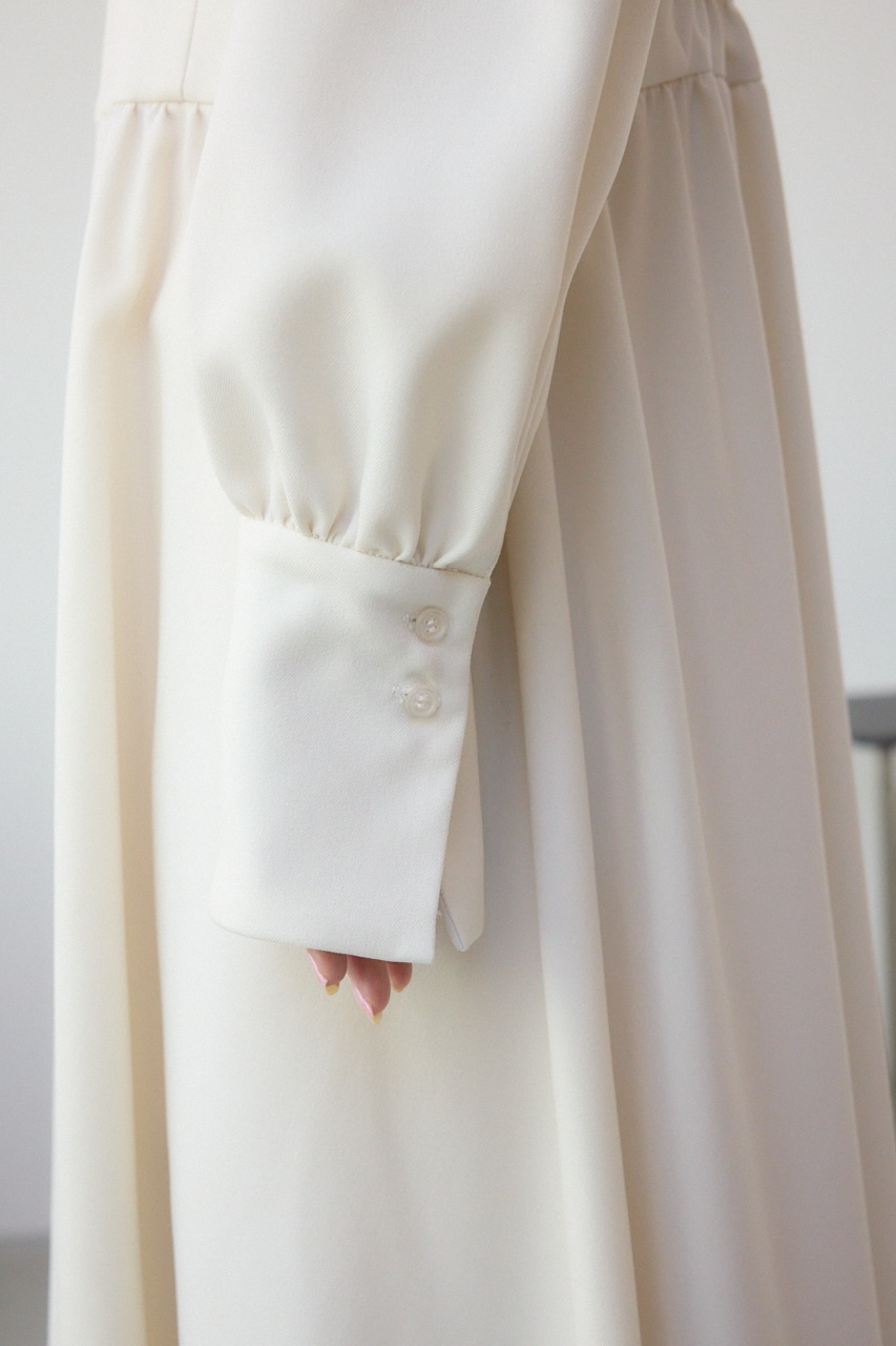 ウエストタック切り替えフレアワンピース L/BEG S