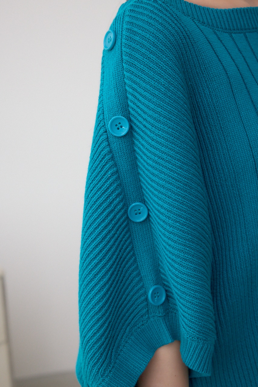 2WAYショルダーボタンニット BLU FREE