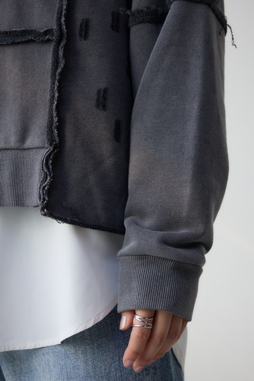 ダメージウラケプルオーバー D/C.GRY FREE