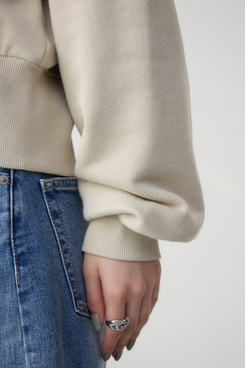 フロントZIPウラケカーディガン L/BEG FREE