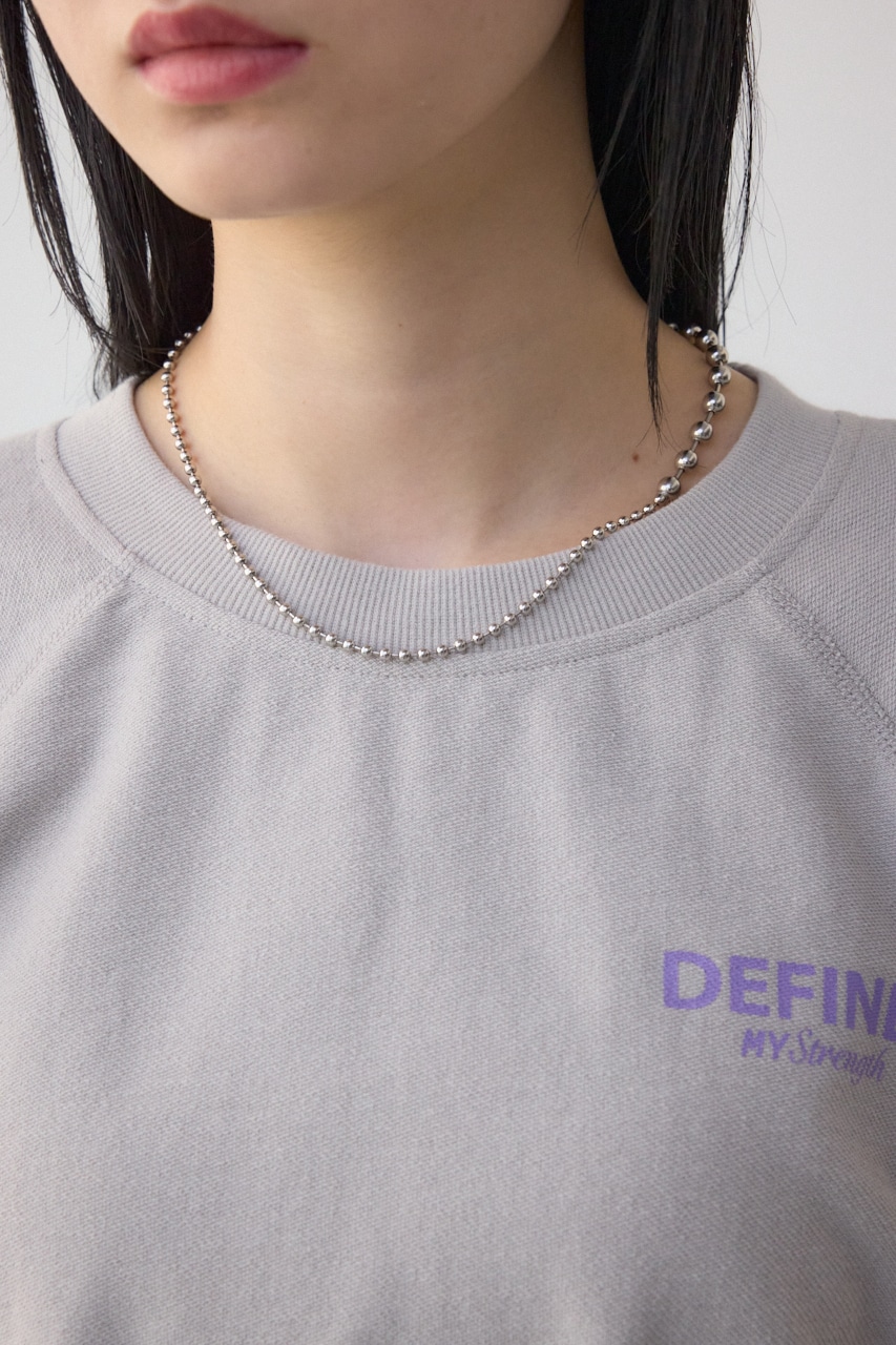 ミニウラケプリントトップス L/GRY FREE