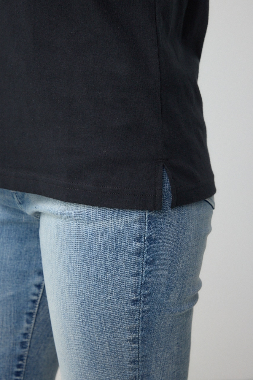 チェストメッセージロゴTシャツ BLK M