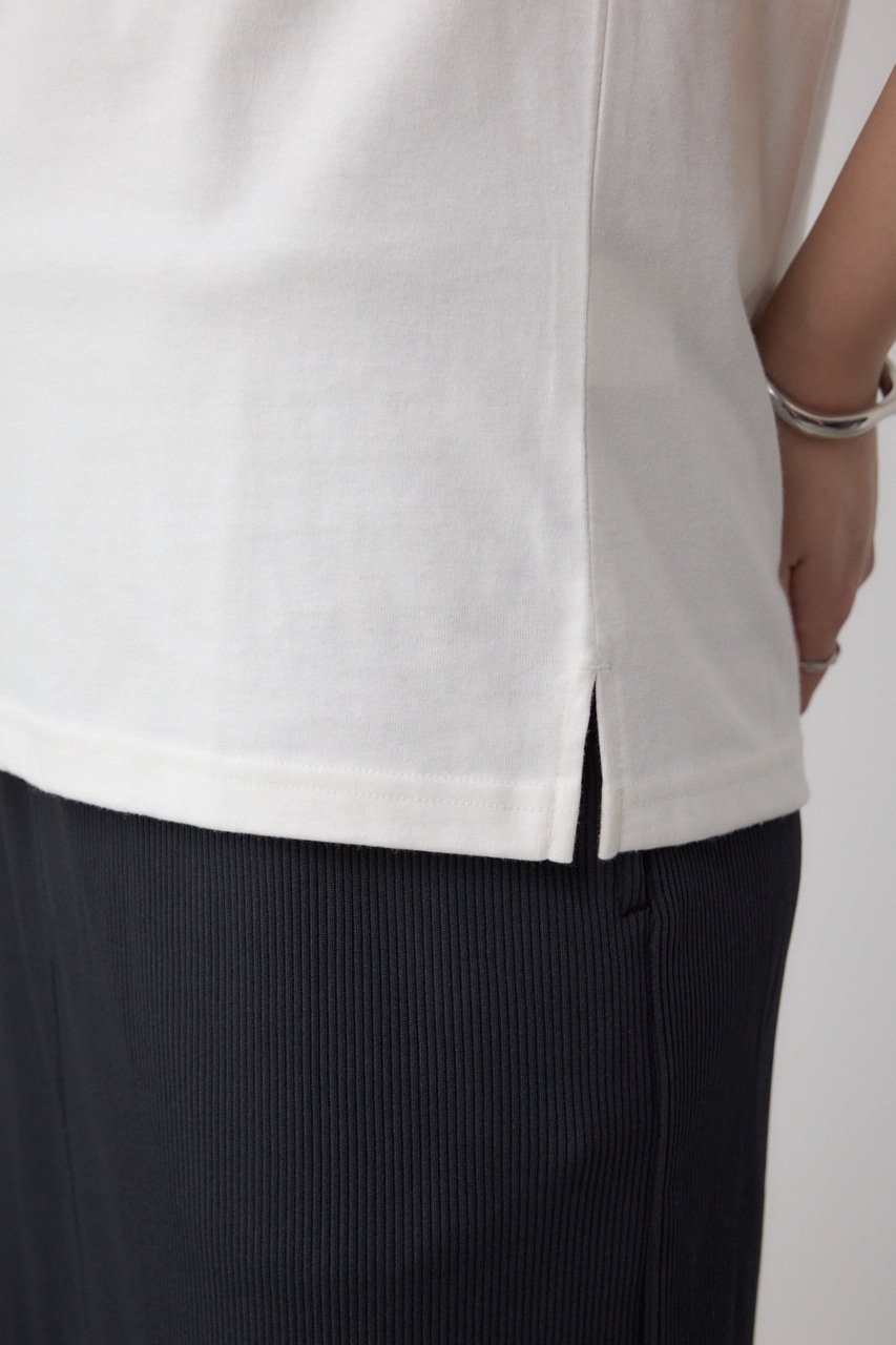 チェストメッセージロゴTシャツ O/WHT S