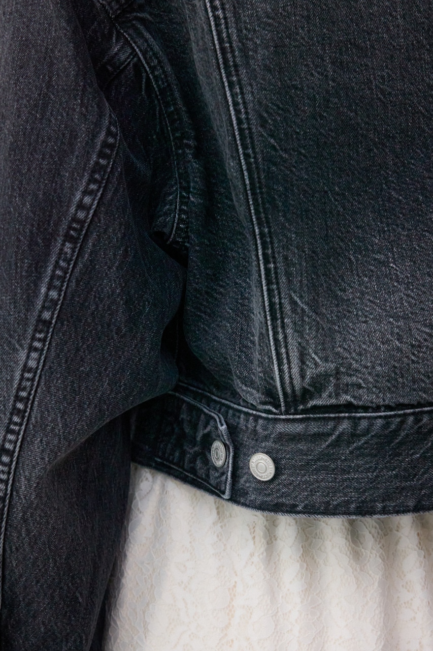 AZUL DENIM イレヘムカットデニムジャケット L/BLK FREE