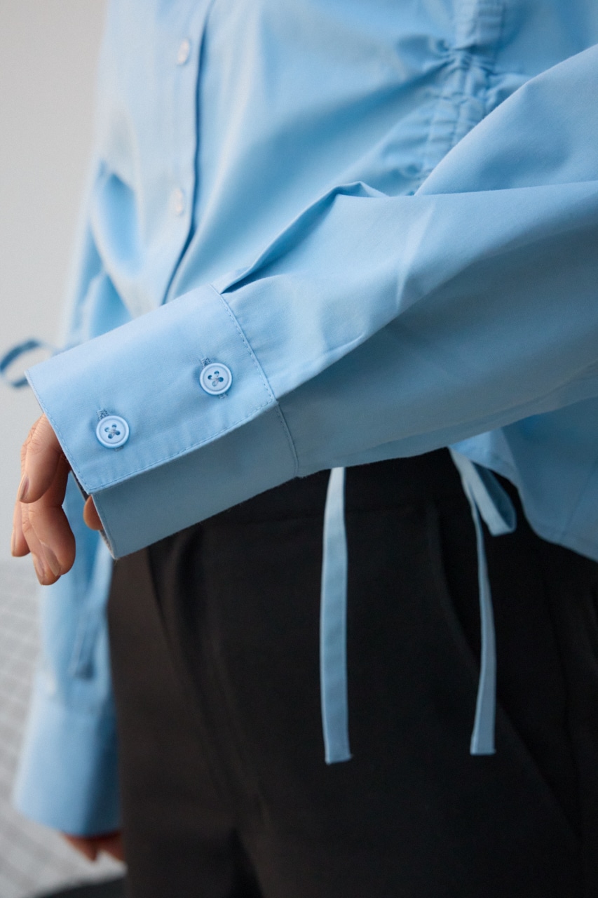 フロントギャザーシャツ SAX FREE