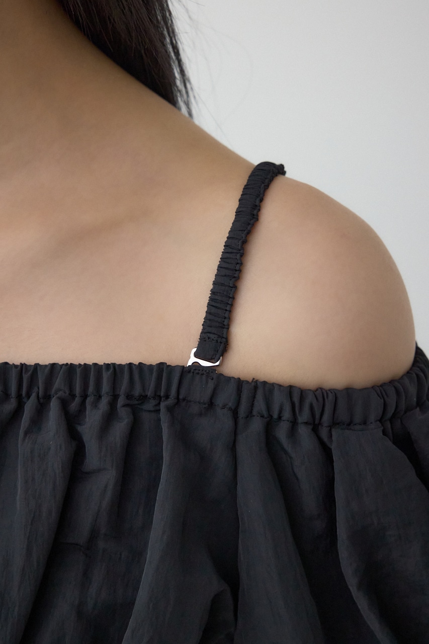 パフショルダー2WAYブラウス BLK FREE