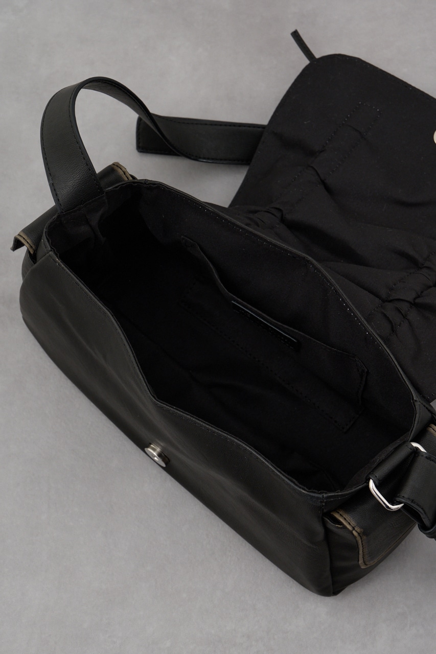 リボンデザインフラップバッグ BLK FREE