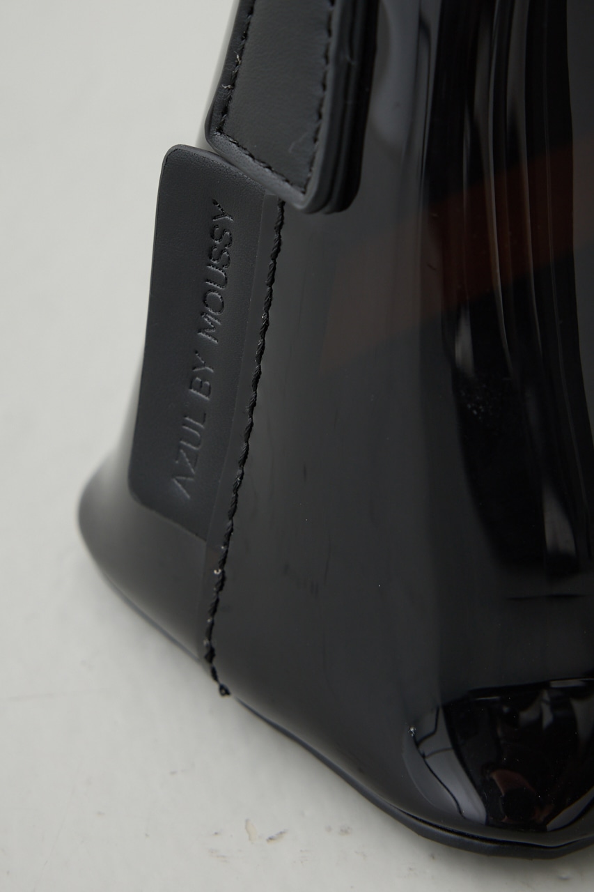 ダブルジッパークリアバッグ BLK FREE