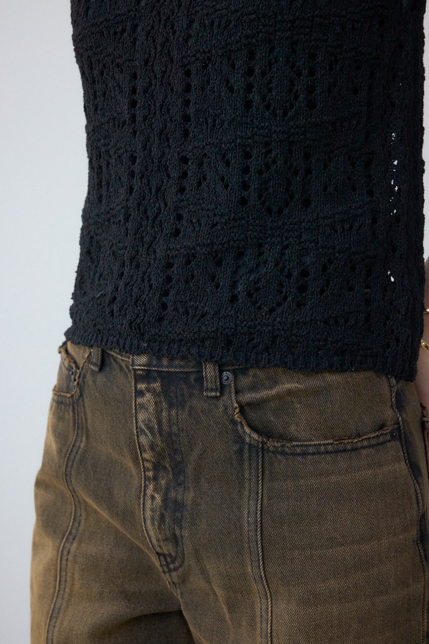 AZUL BY MOUSSY | クロシェニットタンク (タンクトップ ) |SHEL'TTER