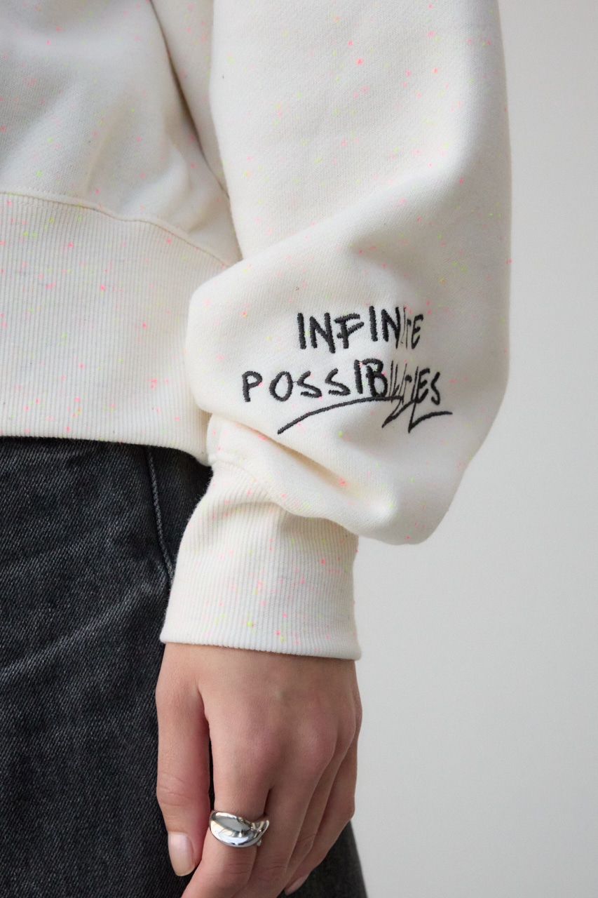 ランダムロゴウラケトップス O/WHT FREE